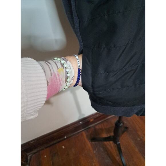 C14 Banana Republic Outdoor Vest Womens Md Lined Full Zip Pockets Knit Hem - Picture 6 of 11